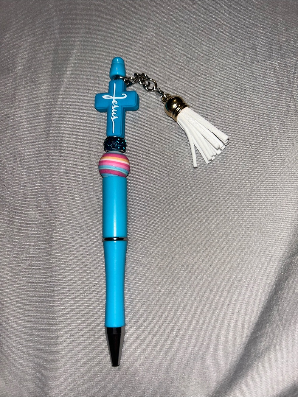 Blue Cross Tassel Decorative Pen - Home Office Accent
